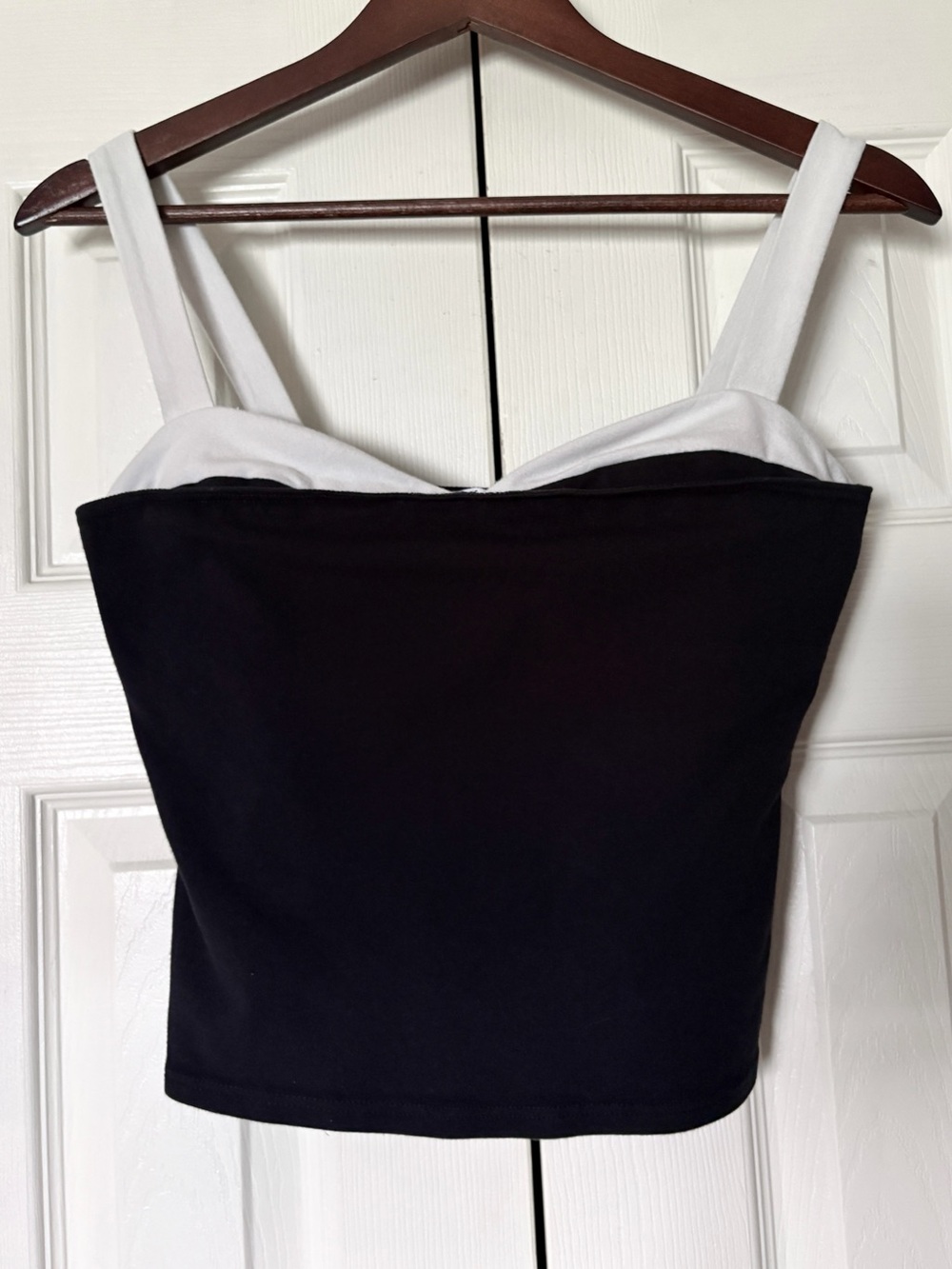 Reformation Harlan Knit Top Size Small Black & White Tube Style Tank